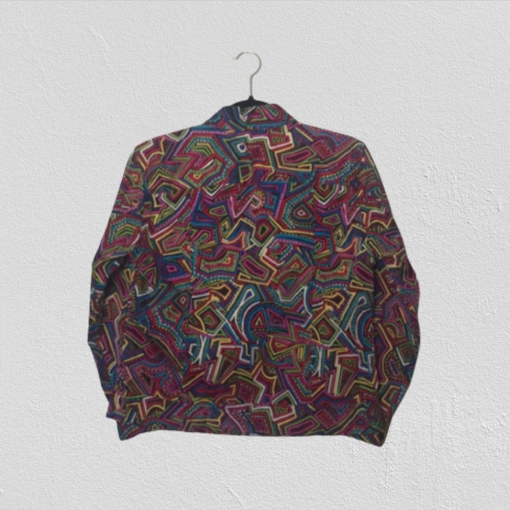 Chicos Abstract Geometric Pattern Multi-Color Jac… - image 6